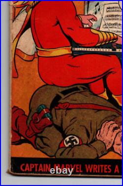 Whiz Comics #49 Captain Marvel vs Nazis Shazam Fawcett 1943 VG+