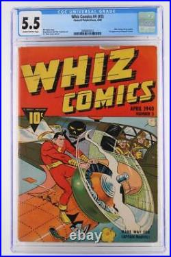 Whiz Comics #4 (#3) CGC 5.5 FN- -Fawcett 1940- Captain Marvel