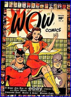 Wow Comics #51 Fawcett Golden Age comic Classic Mary Marvel cover Captain marvel